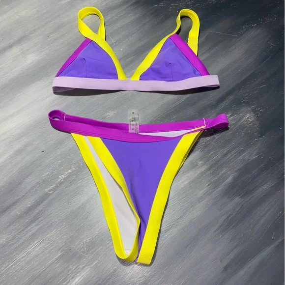 NWOT SHEIN Color Block Bikini Size Medium - Picture 1 of 3